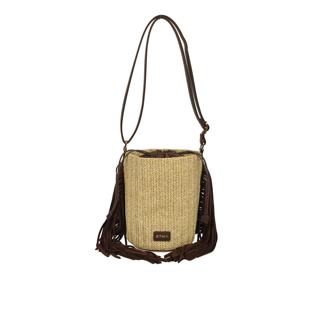 BOLSO BANDOLERA USTICA B30145, ETIKA MUJER, MARRÓN