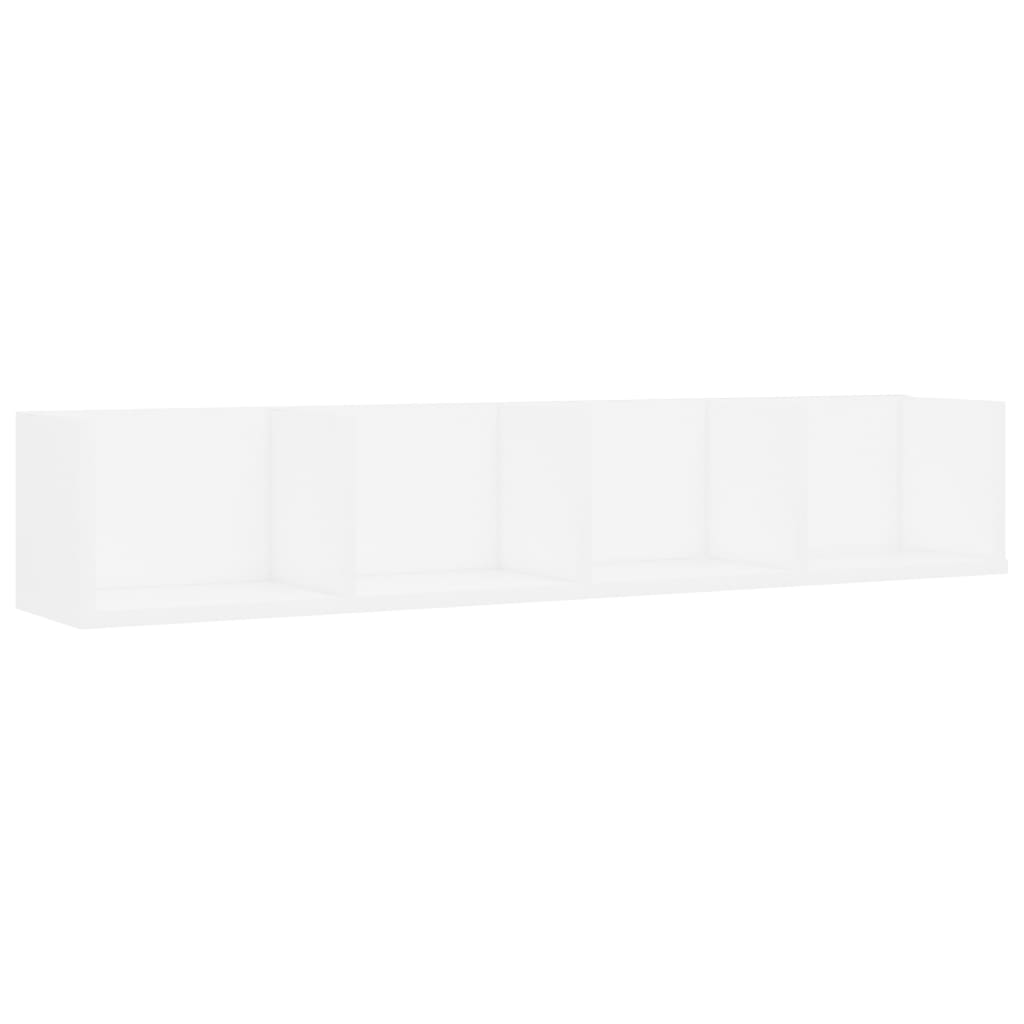 Estante de Pared Vidaxl para CD 100x18x18 Cm Blanco