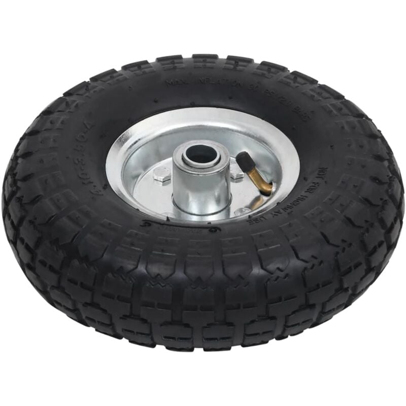 Rueda de goma para carretilla, 2 piezas, tamaño 4.10/3.50-4 (260 x 83 mm), resistente y duradera para facilitar el transporte