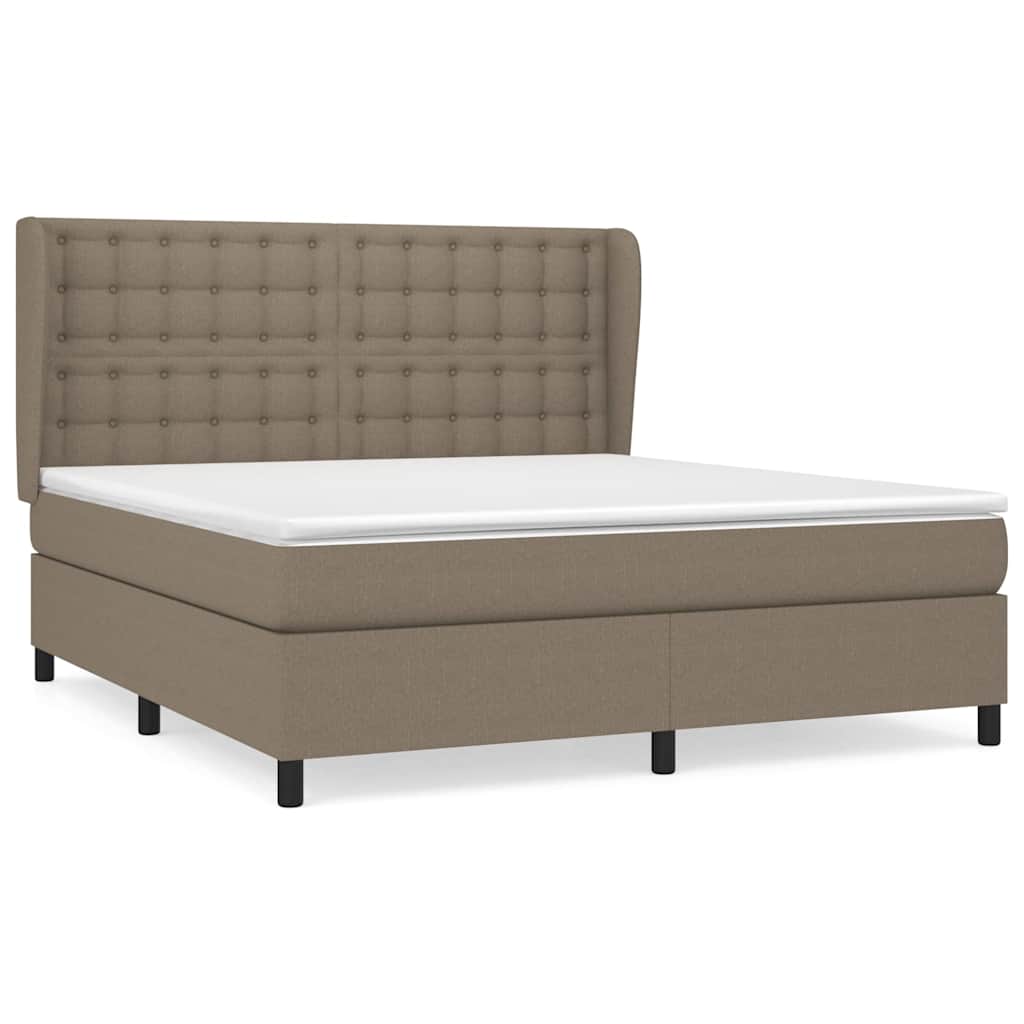 vidaXL Cama box spring con colchón tela 180x200 cm Multicolor