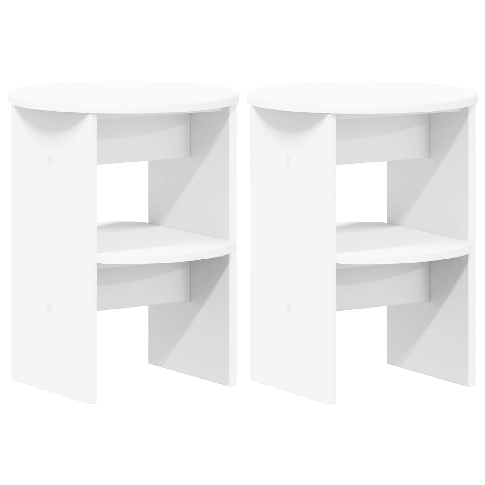 vidaXL Armario auxiliar 2 uds. Ø40 x 50 cm Madera de ingeniería Multicolor