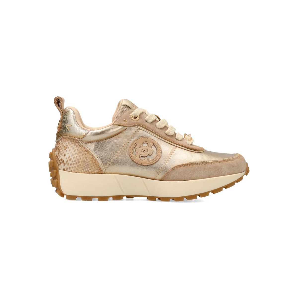 Carmela - Zapatillas sneakers casual CARMELA con estampado serpiente para mujer, de piel alta calidad, suela antideslizante y plantilla acolchada extraíble