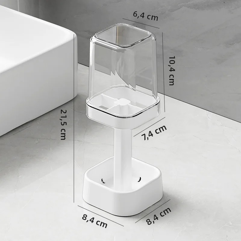Organizador De Cepillos De Dientes Para Parejas Con Vaso De Mascarilla Y Almacenamiento Para Cepillo Y Mascarilla Minimalista Para Baño Con Drenaje De Polvo