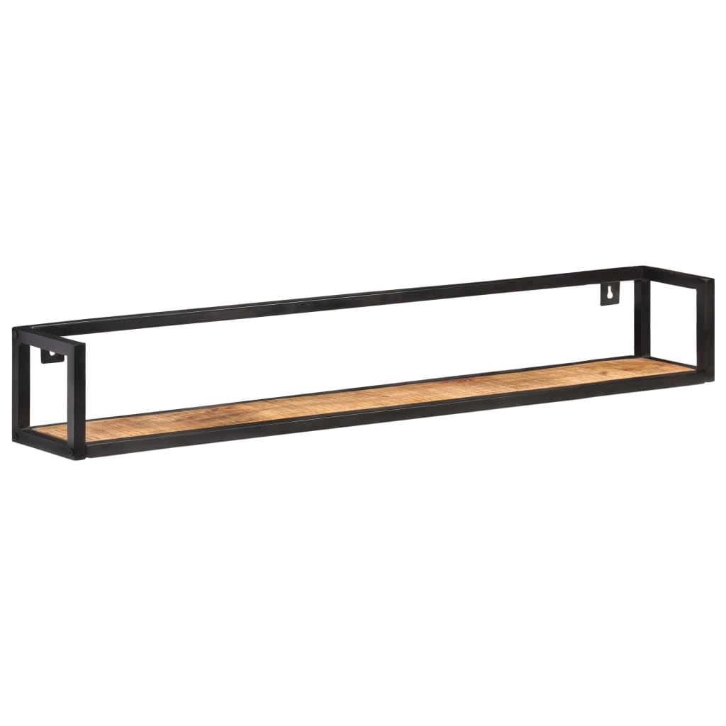 Vidaxl Estantes de Pared 2 Unidades Madera de Mango Rugosa 40 Cm | 80 Cm | 120 Cm y Más