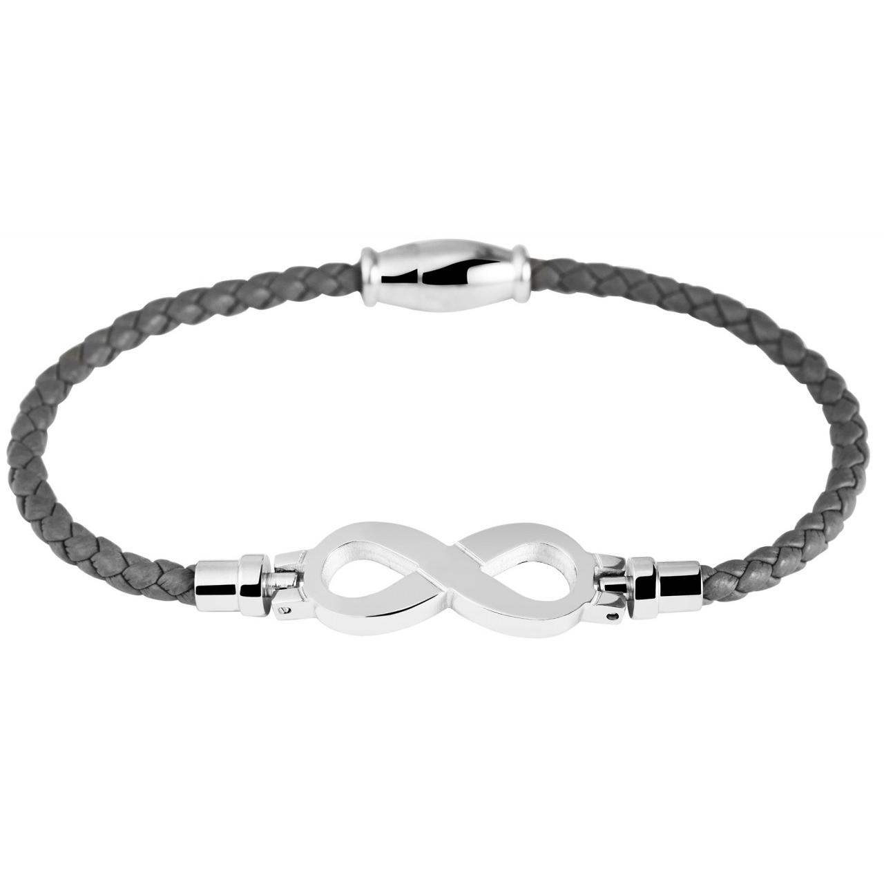 Akzent® Pulsera em Couro com Símbolo Infinito