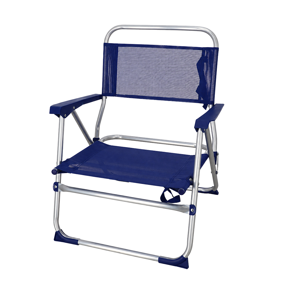 Life Basics Silla de Playa Plegable con Apoyabrazos, Silla Exterior Ligera y Portátil, Tejido Transpirable, Resistente y Fácil de Transportar, para Playa, Jardín, Terraza, Camping y Pesca, 51 x 55 x 66 cm