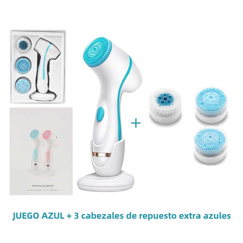 Limpieza Facial Sonic Espuma Máquina De Spa Galvanica Set De Cepillo Para Piel Limpieza Profunda Eliminación De Quistes Set De Cepillo De Limpieza Facial