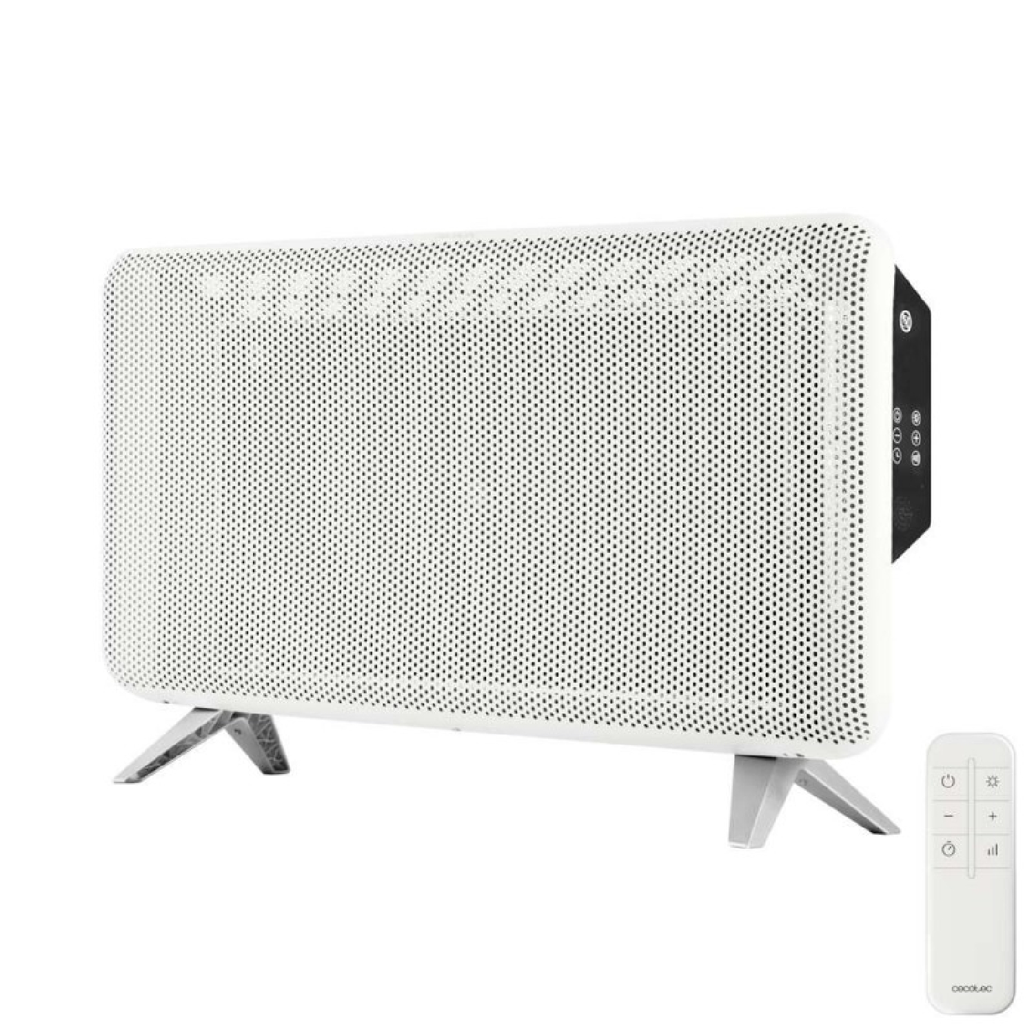 Cecotec Radiador Eléctrico con Mando a Distancia ReadyWarm 2000 Graphene. 1800W, Termostato 15-40ºC, Bajo Consumo