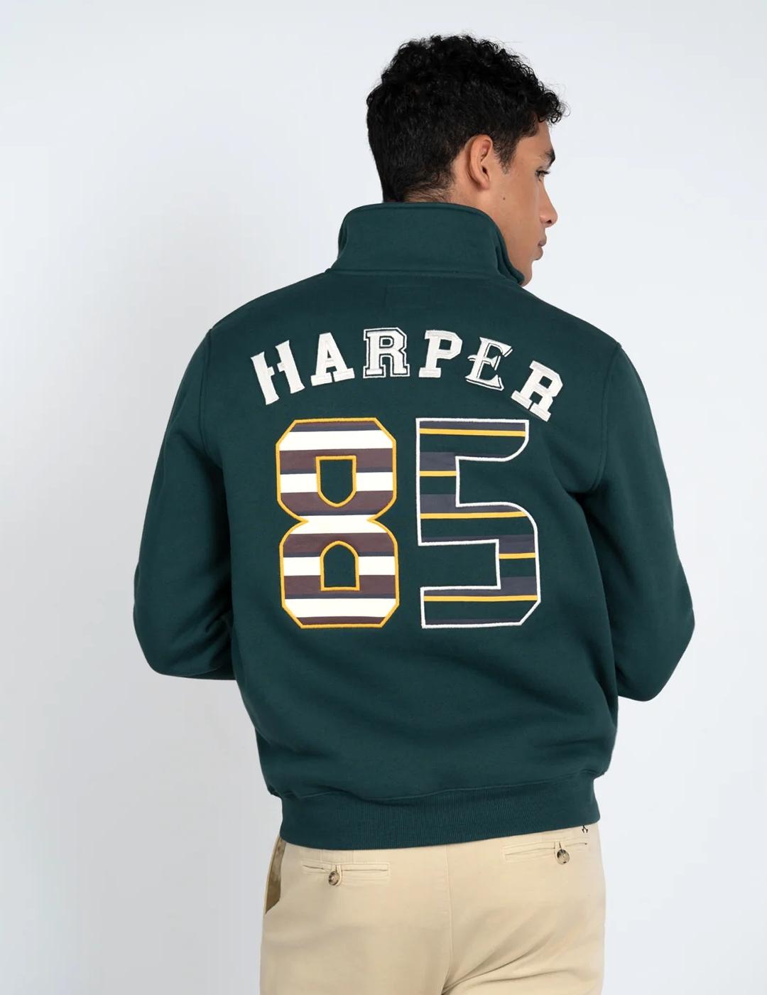 HARPER SUDADERA VERDE 1/2 ZIP ALBANY
