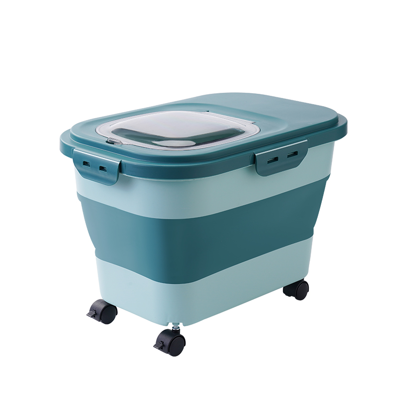 Contenedor De Almacenamiento Para Alimentos Para Perros Y Gatos Colapsable 13/33LB Caja De Alimentos Para Gatos Con Tapa Airtight Para Cocina Granos Y Arroz