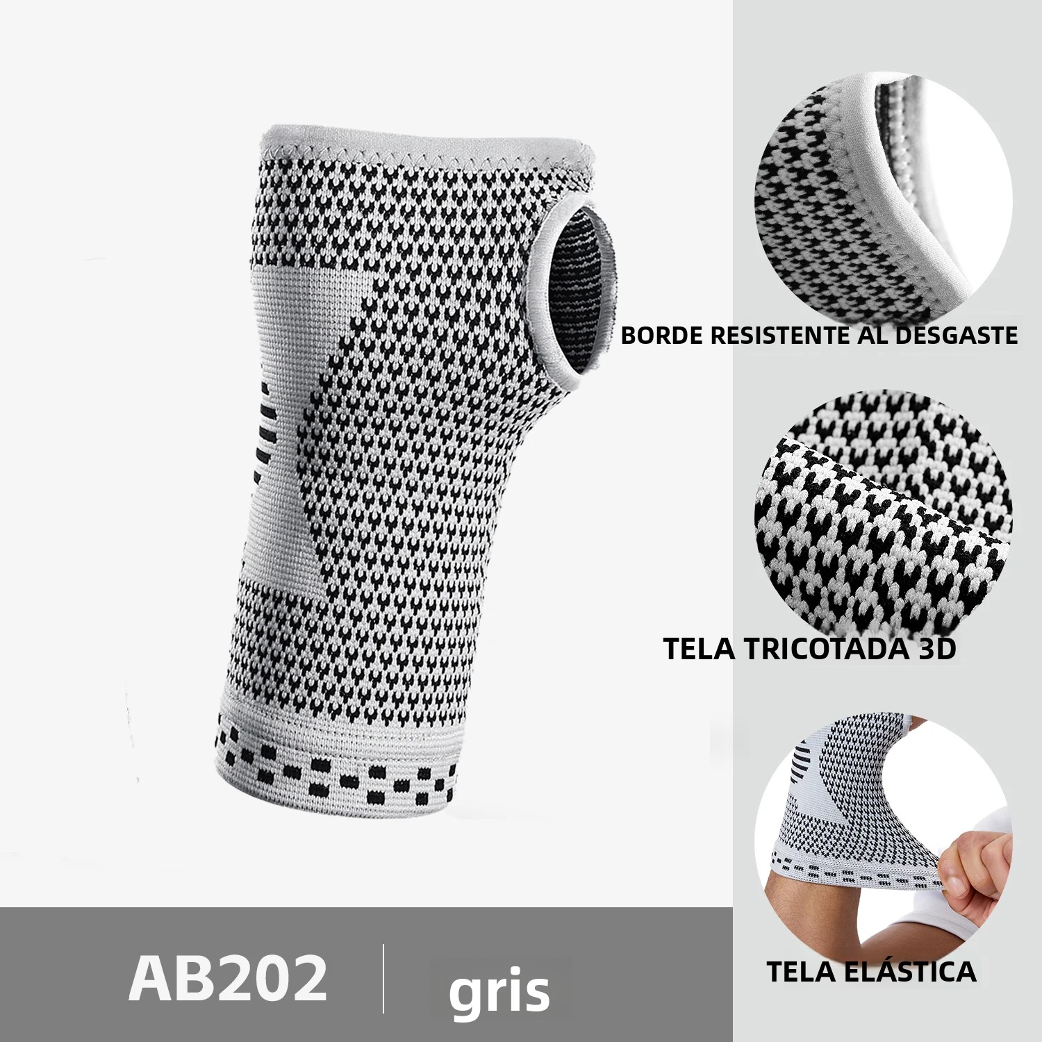TK Brazalete De Gimnasia Y Deportes Protector De Muñeca Guante De Compresión Con Soporte Ajustable Para Tunnel Carpiano