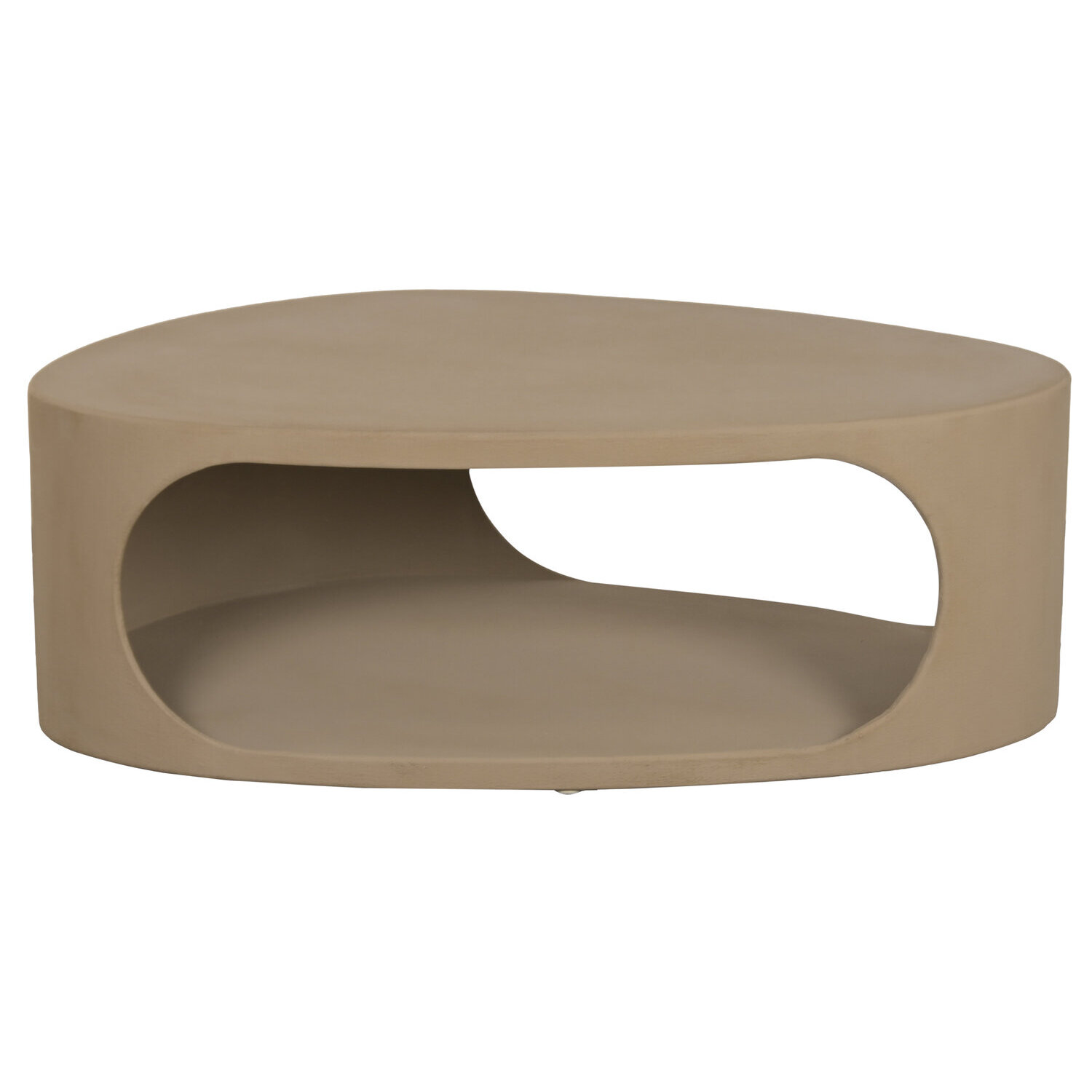 Mesa de centro, de MDF, rugoso, en color arena, medidas 100x60x35 cm Fijalo
