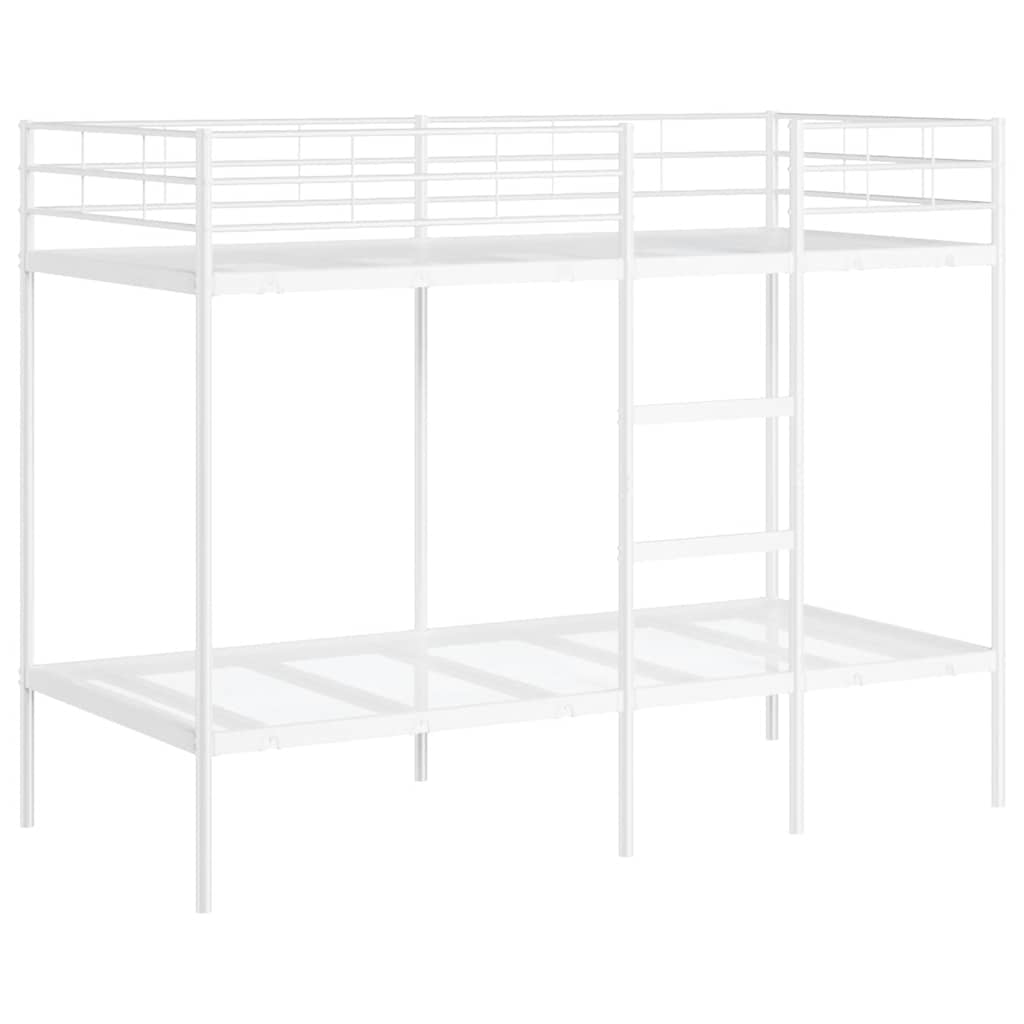vidaXL Litera sin colchón acero blanco 90x190 cm