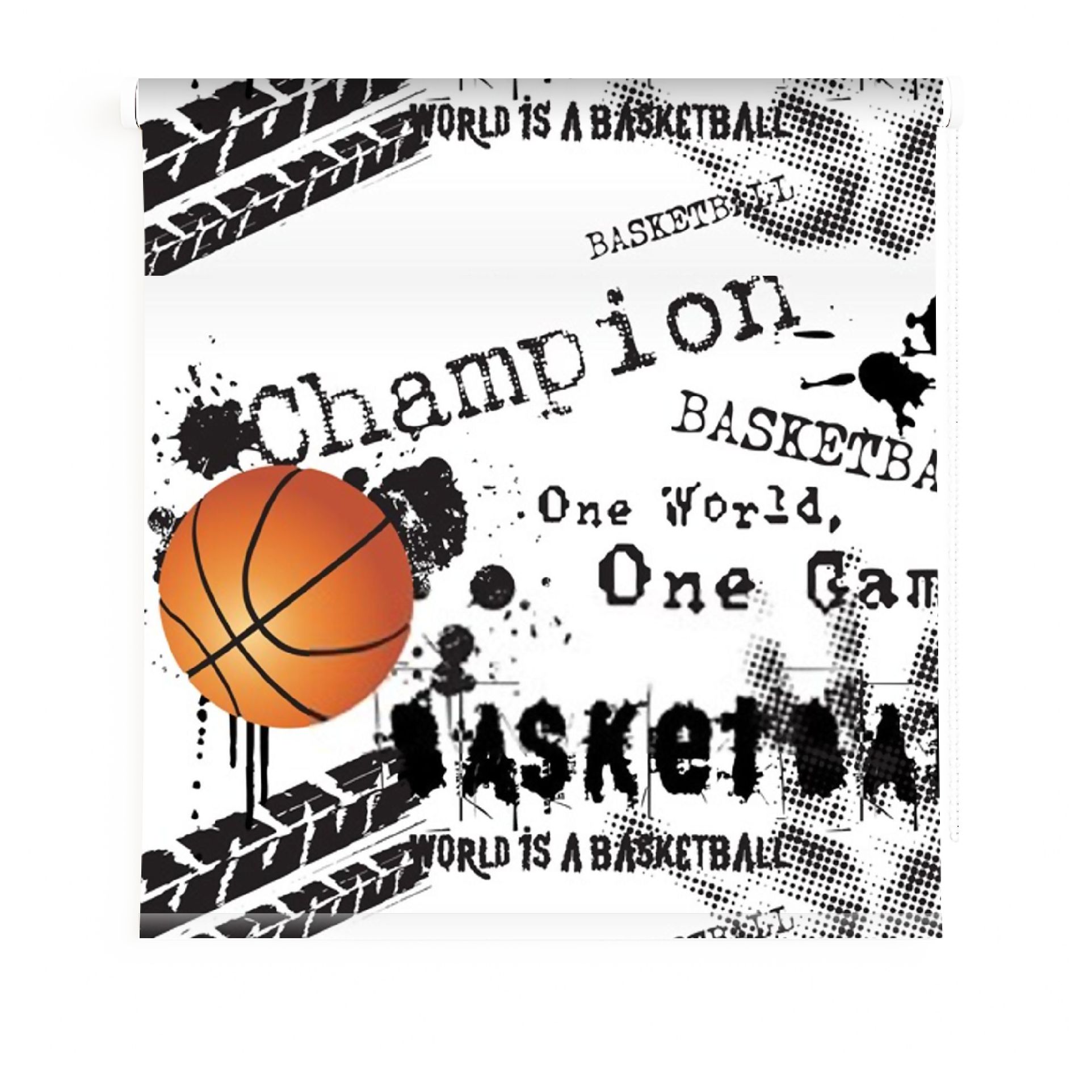 Estores Iroa - Estor Enrollable Juvenil Chicos o Adolescentes Basket 007- Translúcido Premium - Ideal Habitación Infantil y Juvenil Niños – Cortina Decorativa Deportiva Hecha en España, Antibacteriana,