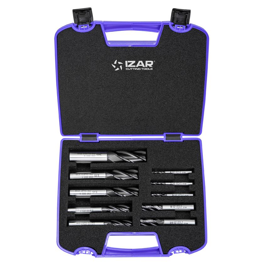 Fresa IZAR  Pmx Din844N Nz - 6600 - Set Azul 4-5-6-8-10-12-14-16-18-20 Tialn-Top - Tialn-Top