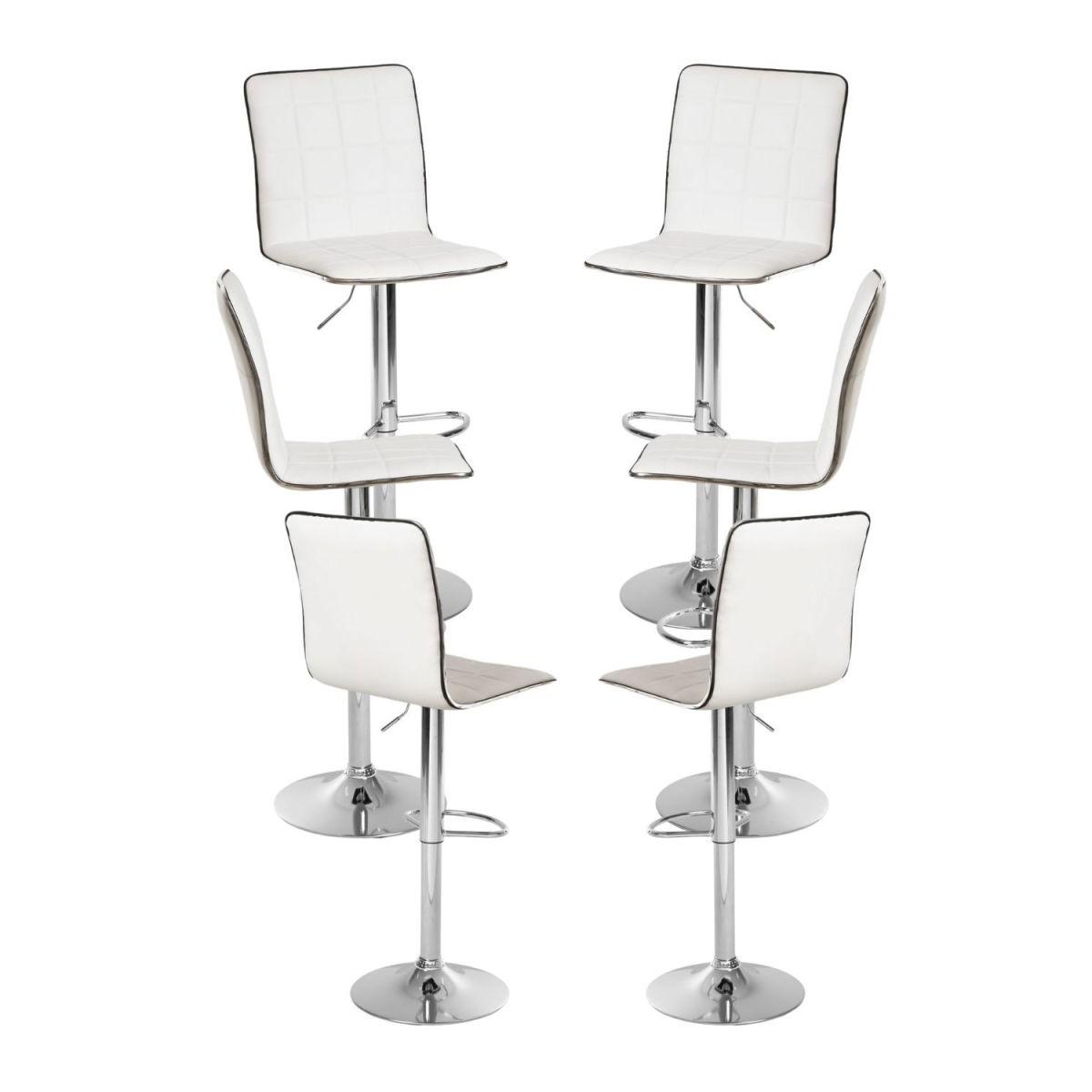 Regalos Miguel - Packs Taburetes Cocina - Pack 6 Taburetes Likod - Blanco