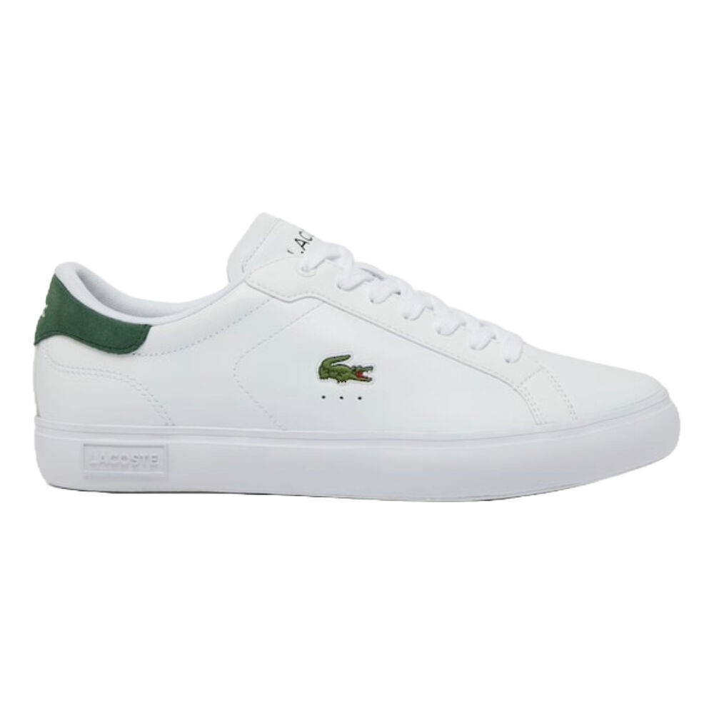 Zapatillas Blancas Lacoste de Piel con Suela de Goma Powercourt White Green