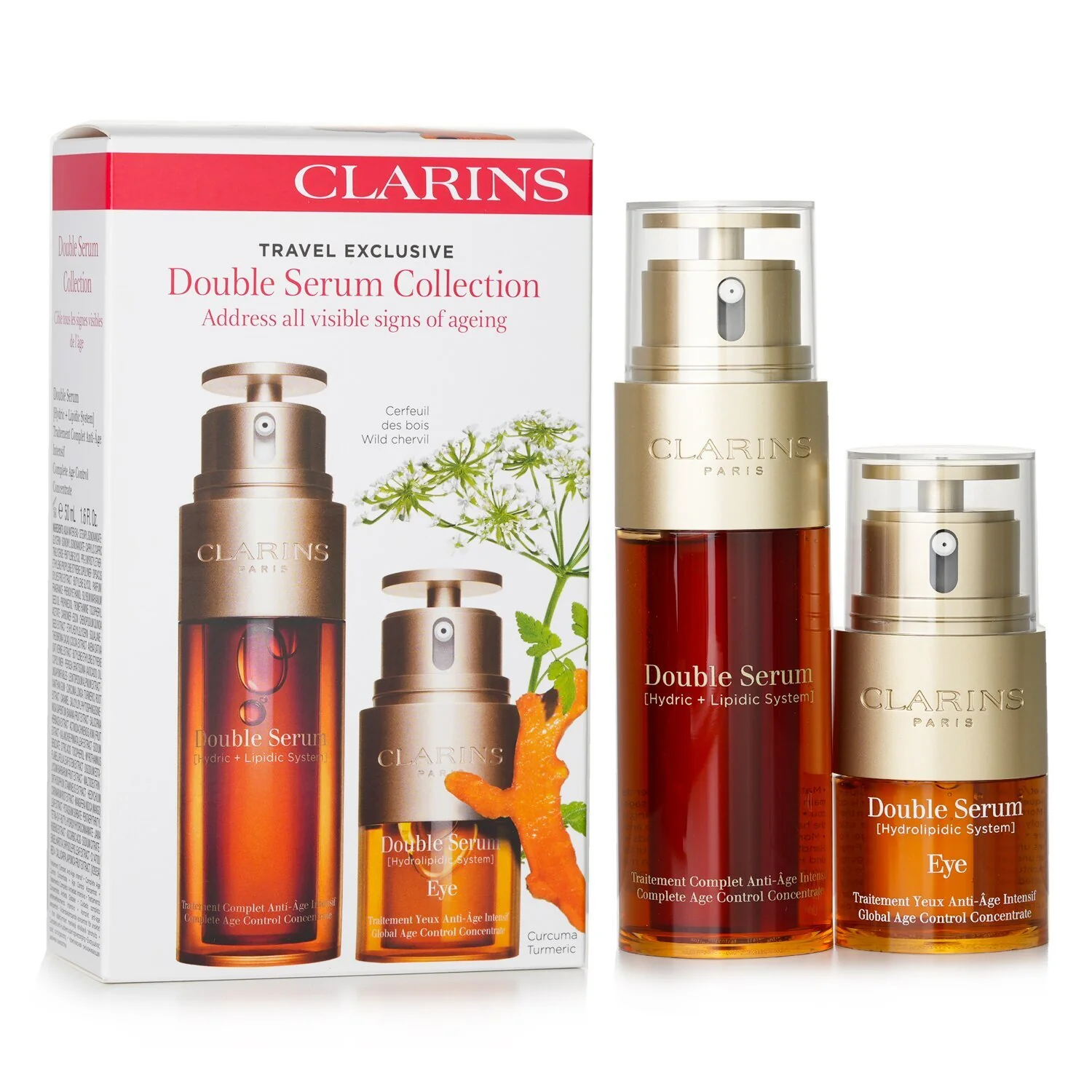 Clarins - Colección Travel Exclusive Double Serum (Pack 2) 50ml eye  20ml
