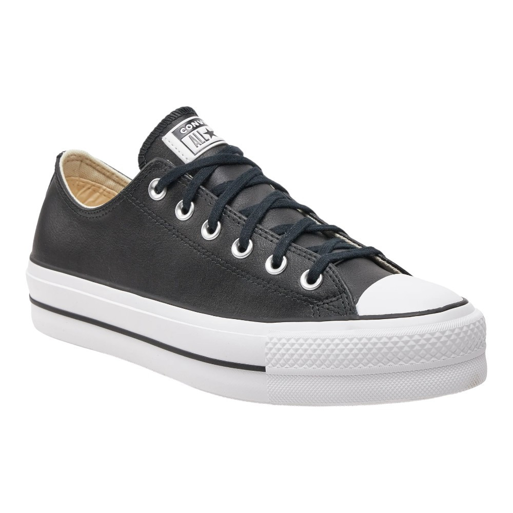 Zapatillas Converse Ch Taylor Lift Ox Negro Piel Piel Sneaker 561681C