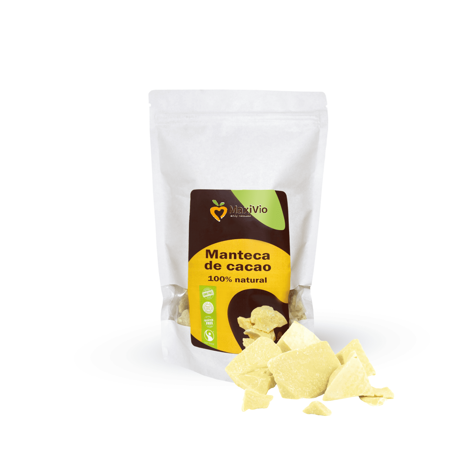 Manteca de Cacao Natural Sin Refinar MaxiVio 500 g – Uso Alimentario y Cosmético