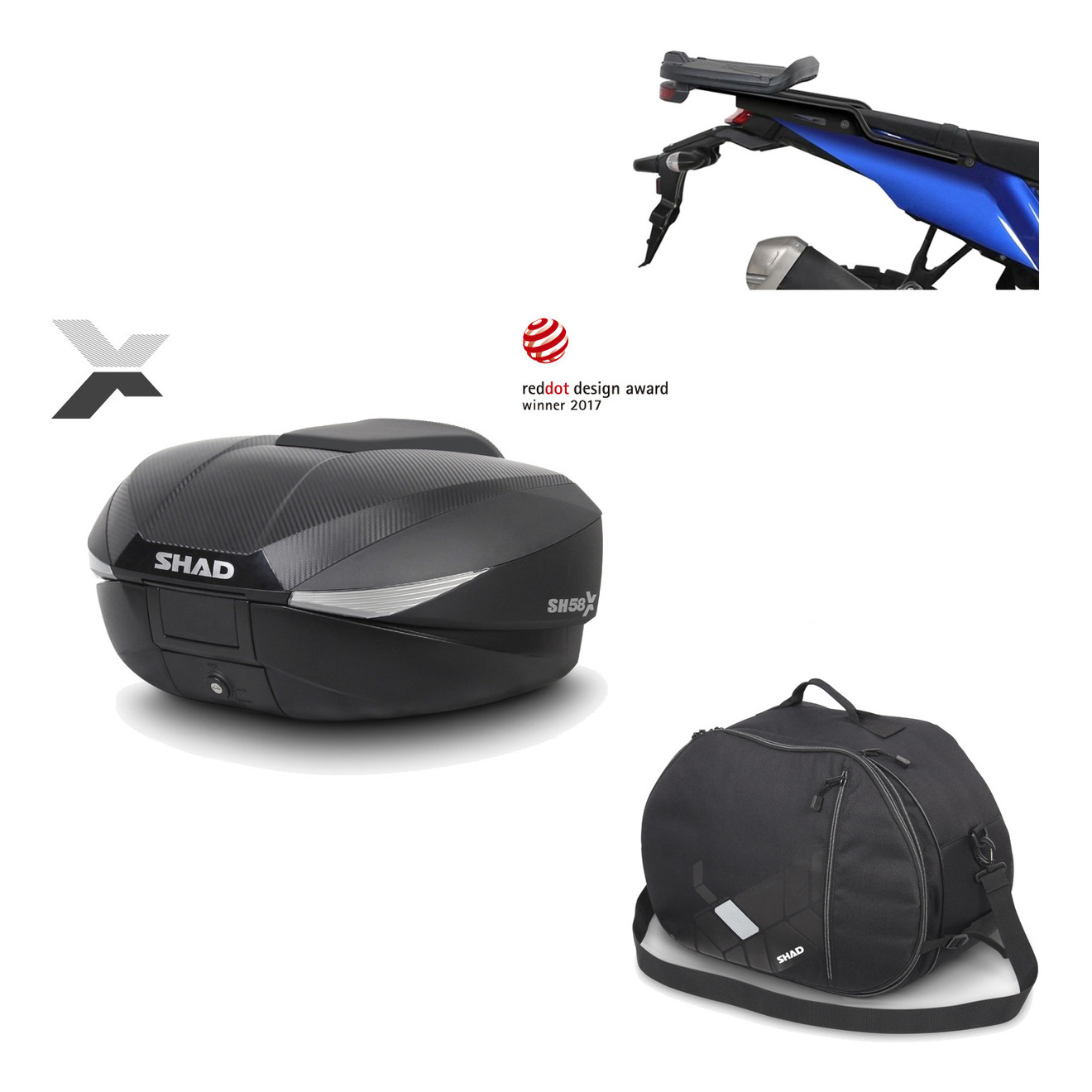 Baul Trasero + Herraje Montaje + Bolsa Interna Sh58x KIT-182545