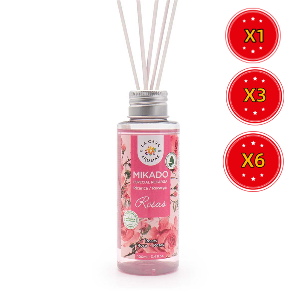 Mikado - Colección Exquisita - Ambientador 100 Ml - Aromas Naturales - Pack de 6 Unidades