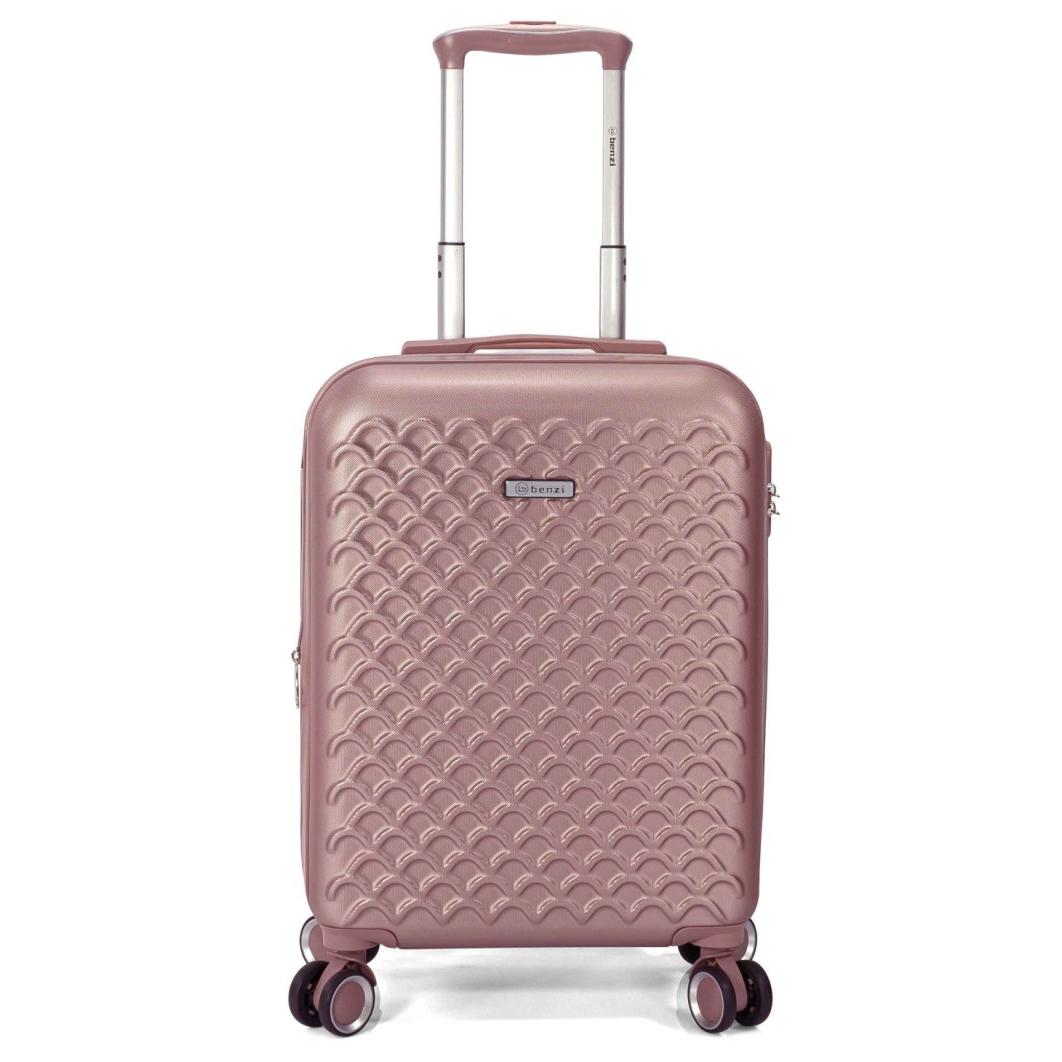 Maletas Tony - Maleta de viaje mediana Diamante oro rosa rígida y resistente en ABS, 66x43x26 cm expandible a 71 L, 4 ruedas 360° y cierre de combinación