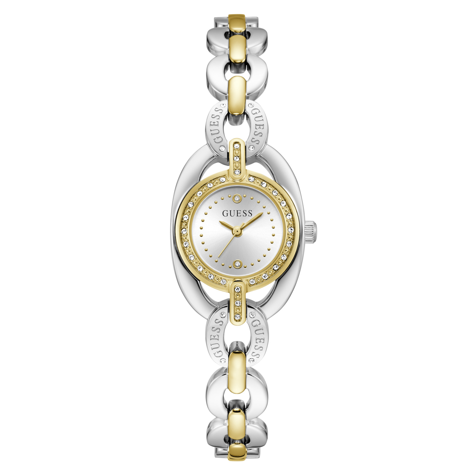 Guess Reloj Mujer Caja De Acero Pulsera Acero De Color Bicolor Resistente Al Agua 3 Atm Gw1082l3
