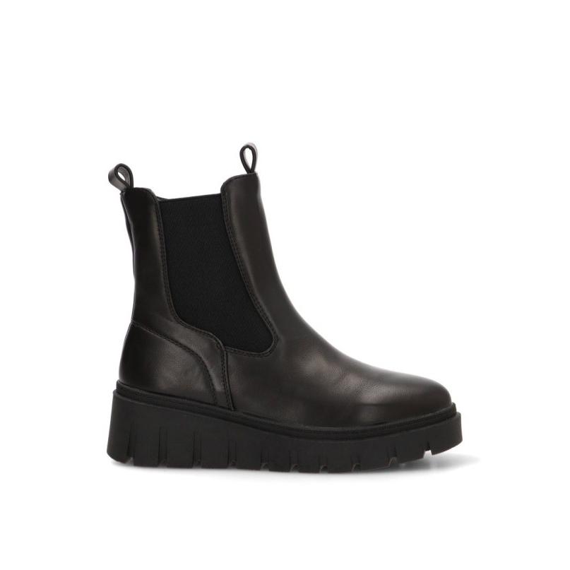 Botin Militar Etika - Mujer - Cuña Media - Modelo 11053 - Color Negro
