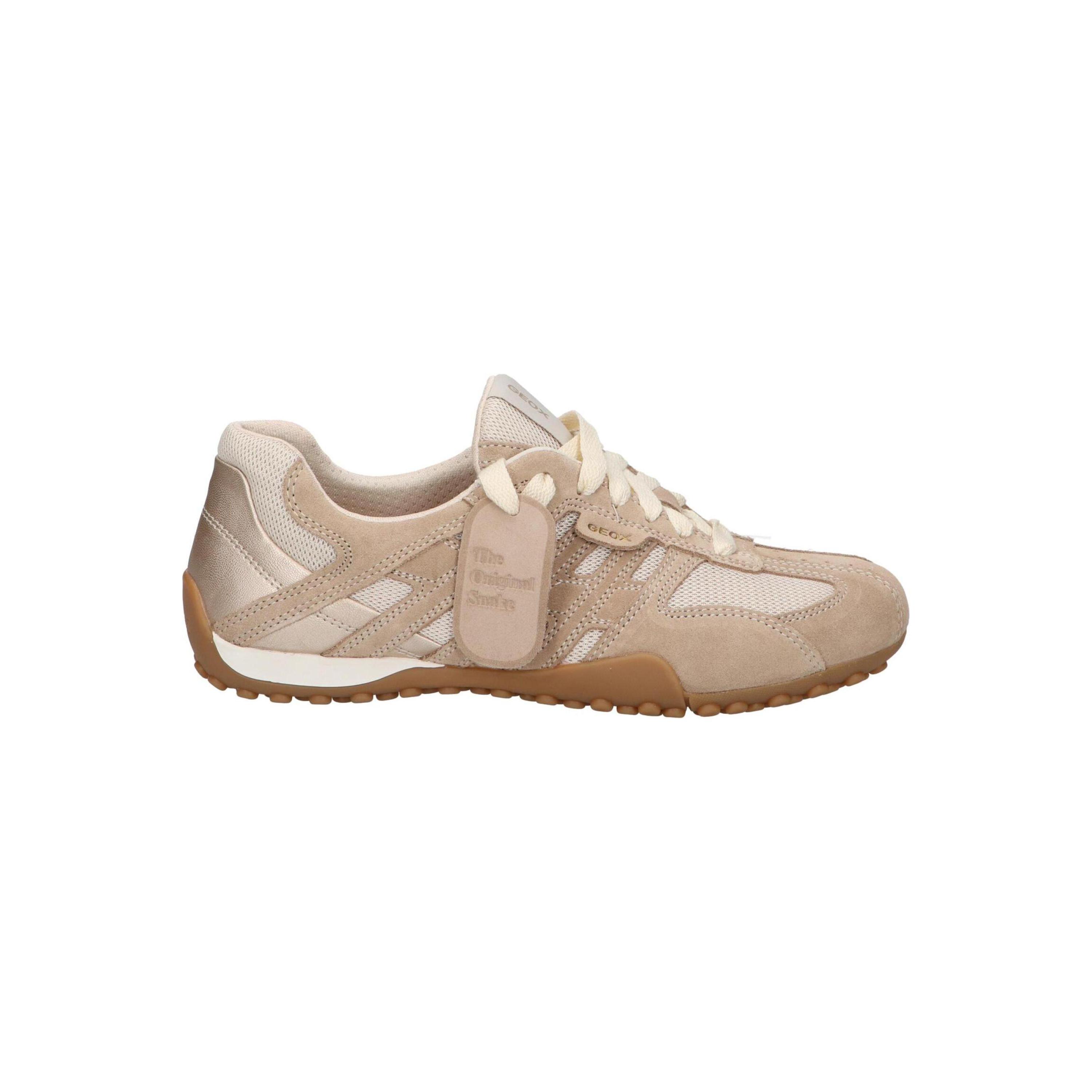 Zapatillas casual para mujer Geox en color beige
