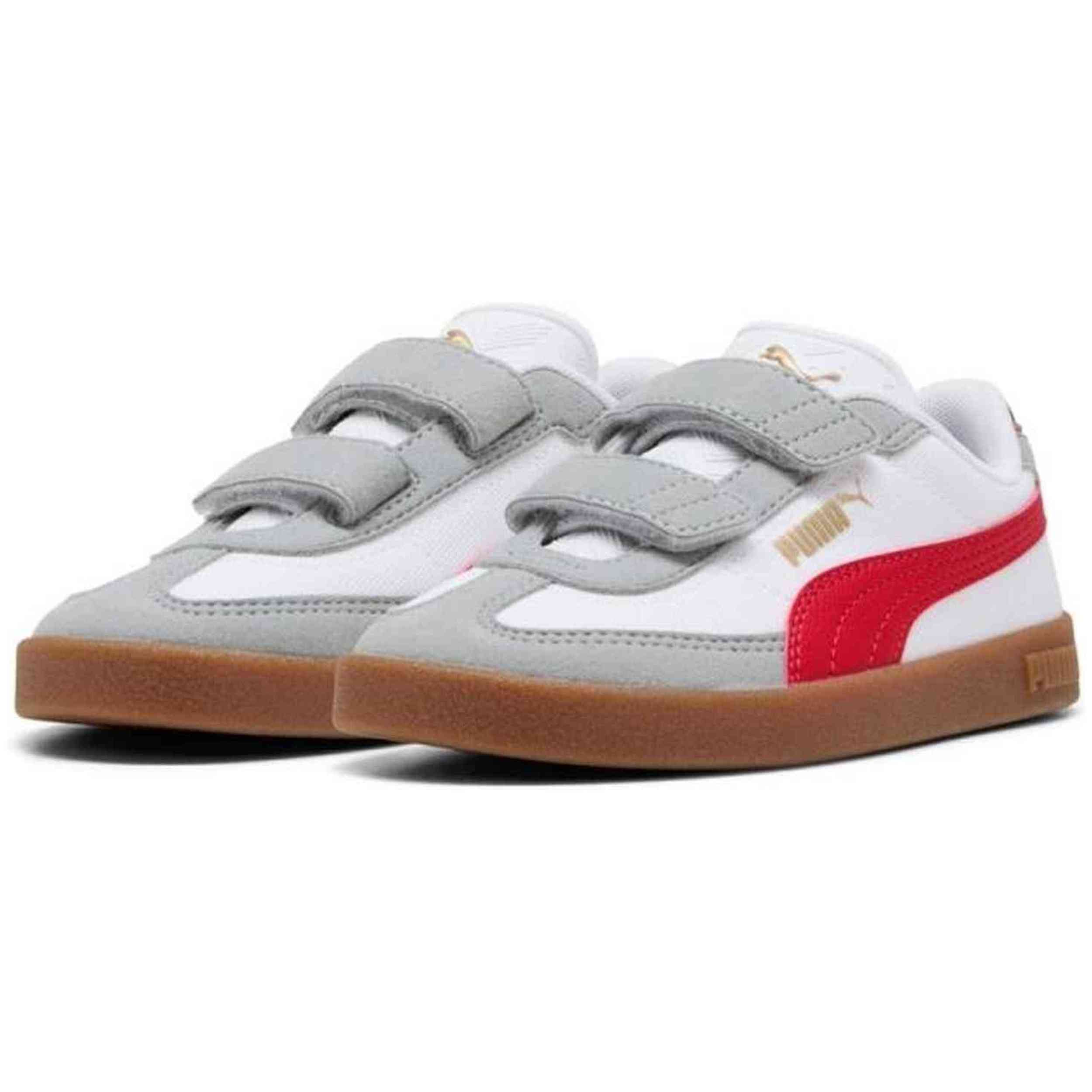 Calzado  marca Puma modelo 402309-03 para kids en color blanco