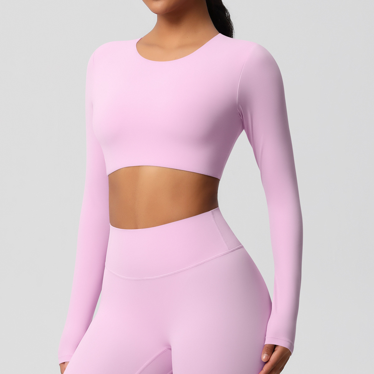 CA Mermaid curves invierno lijado traje de Fitnede manga Larga traje de Yoga ajustado Pilates Correr Top de manga Largo