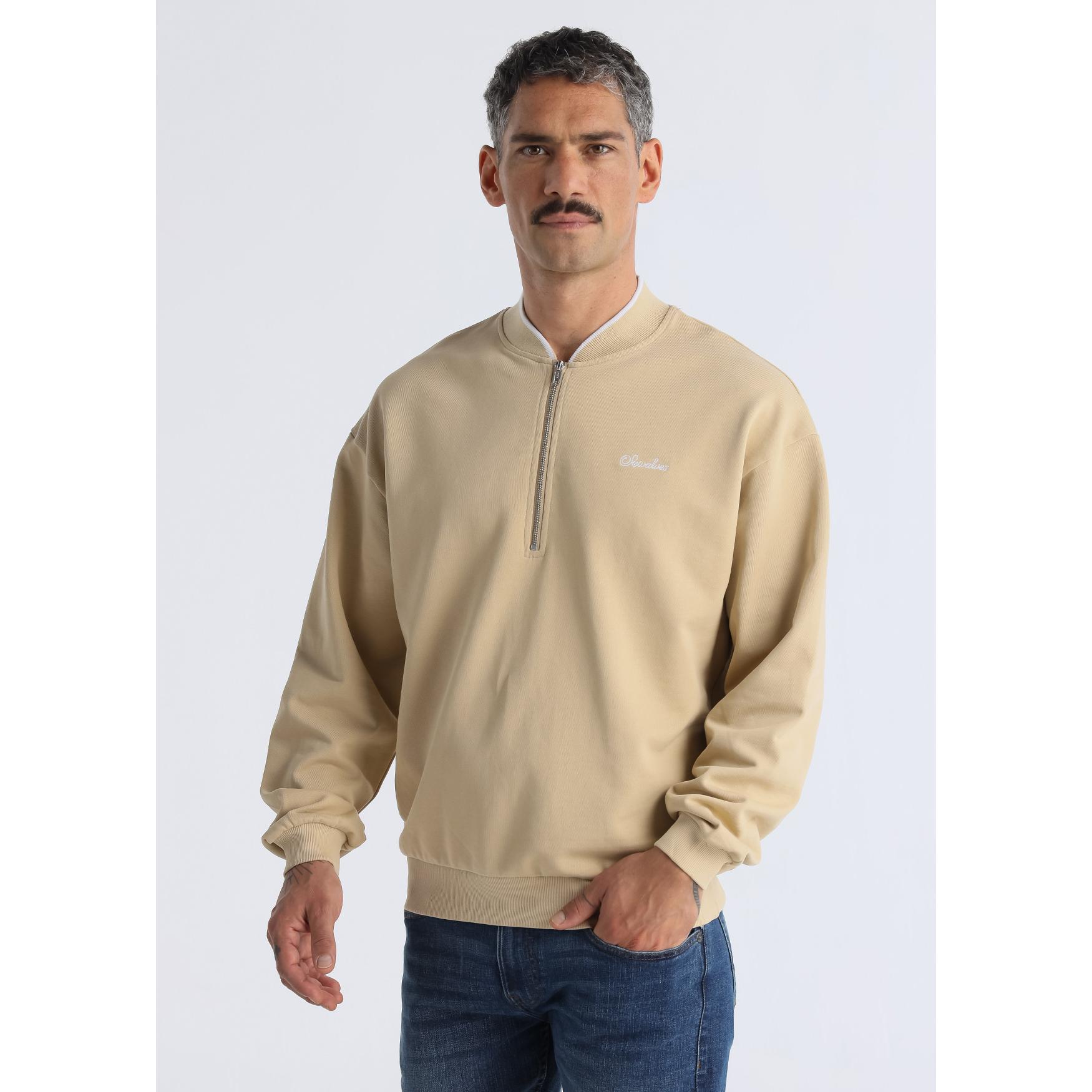 SIX VALVES - Sudadera sin capucha estilo bomber cuello caja