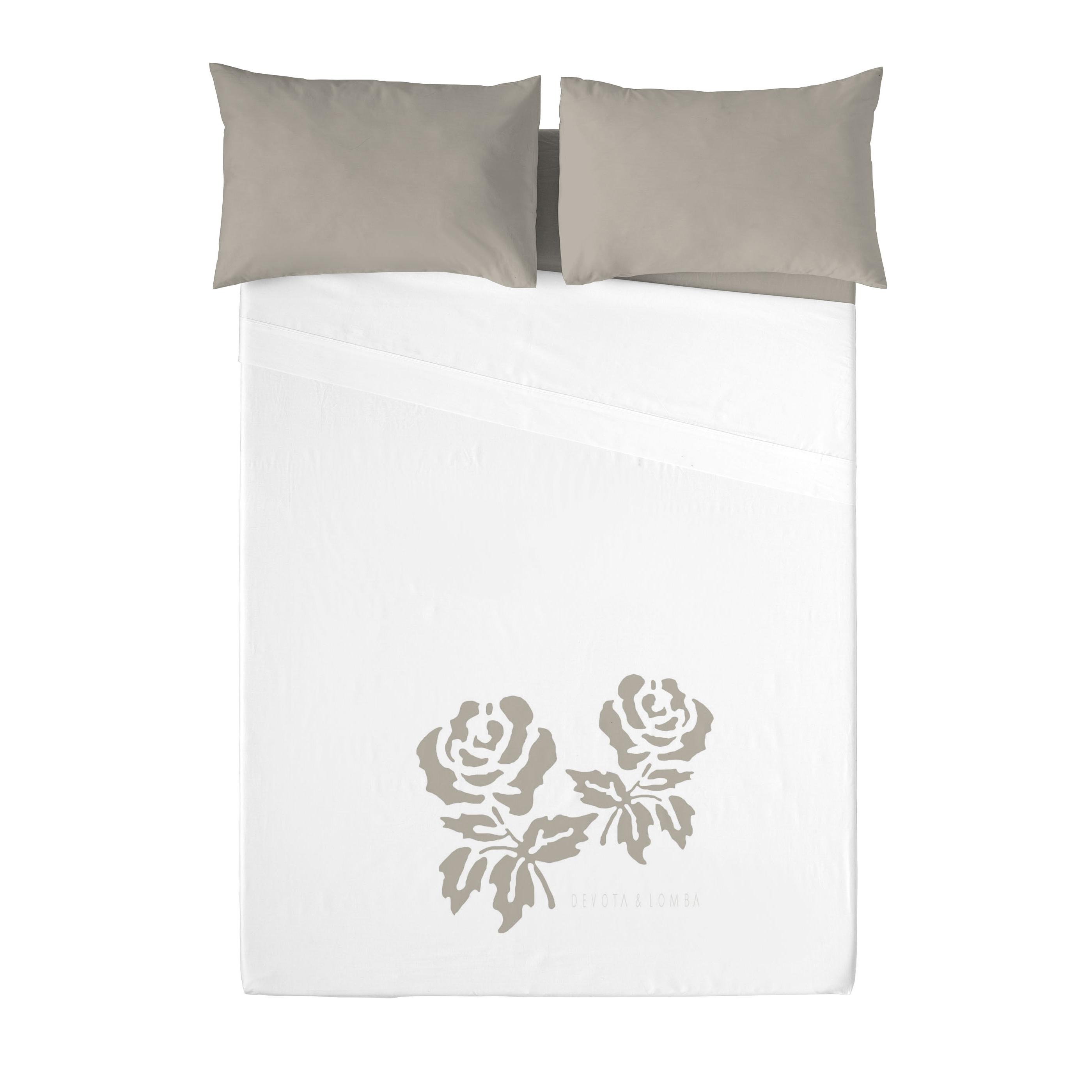 Juego de Sábanas 100% Algodón Roses Lino Devota & Lomba Fabricado en España