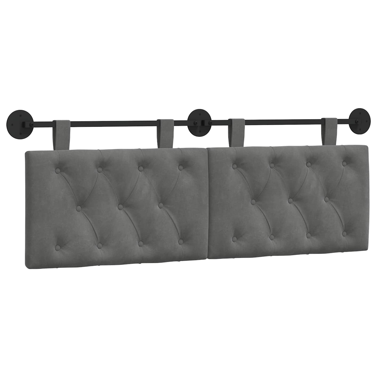 vidaXL Cabecero colgante Terciopelo 130 x 55 x 7 cm Multicolor