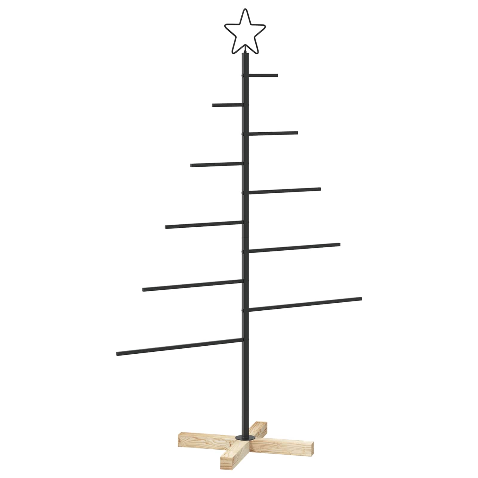 vidaXL Árbol de Navidad de metal con soporte KUOPIO 125 cm Acero