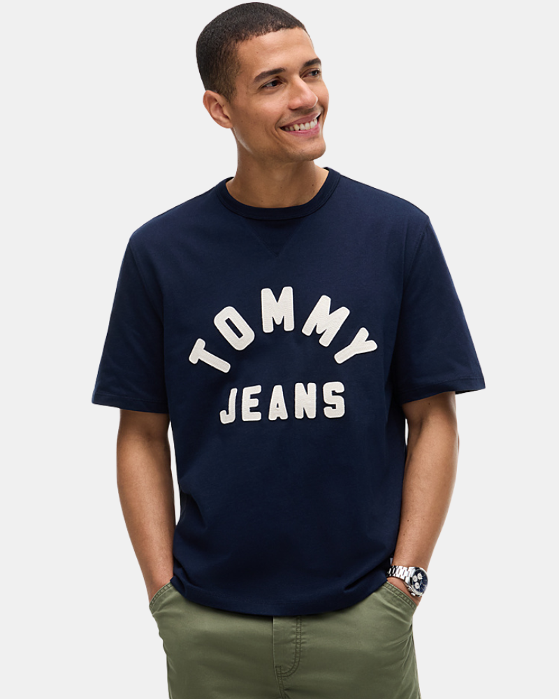 TOMMY HILFIGER DM0DM23544C1G Camisetas Manga corta Hombre Azul