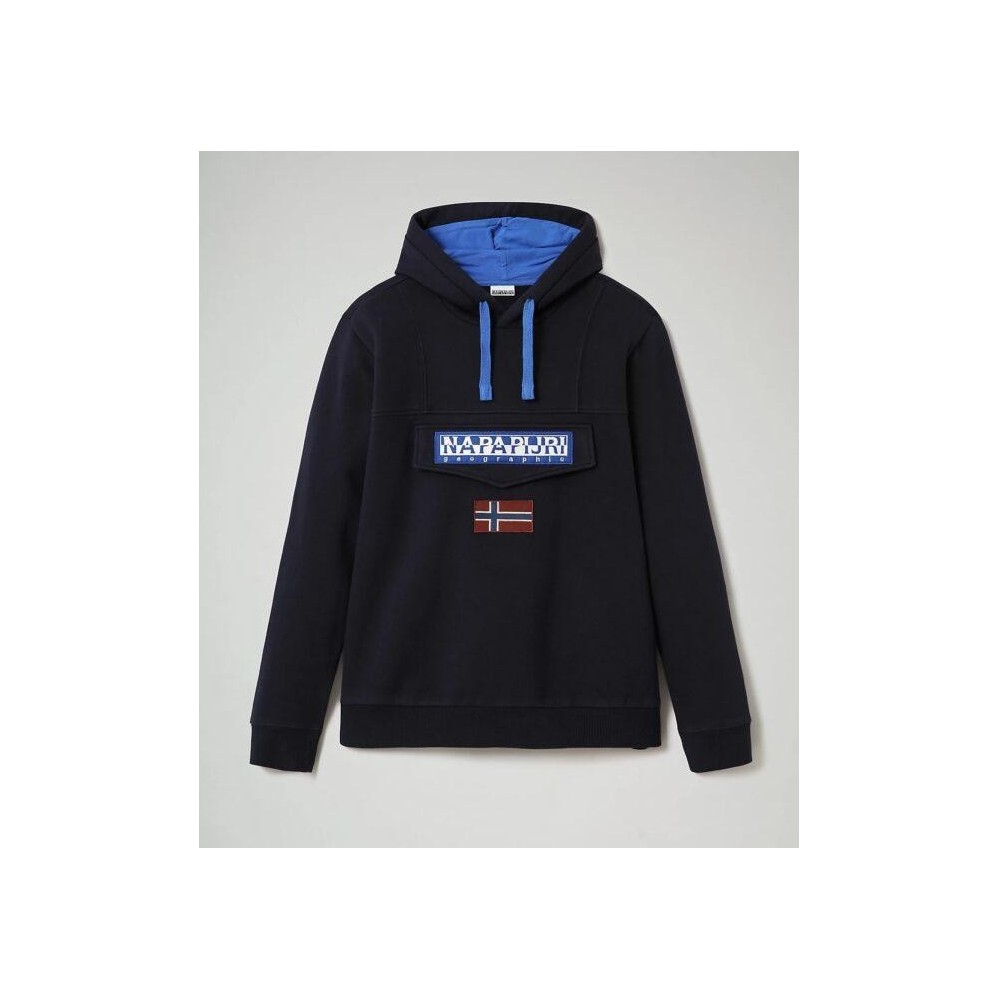 Sudadera con Capucha Burgee Invierno, Marca Napapijri, Variedad de Color y Talla, Para Hombre