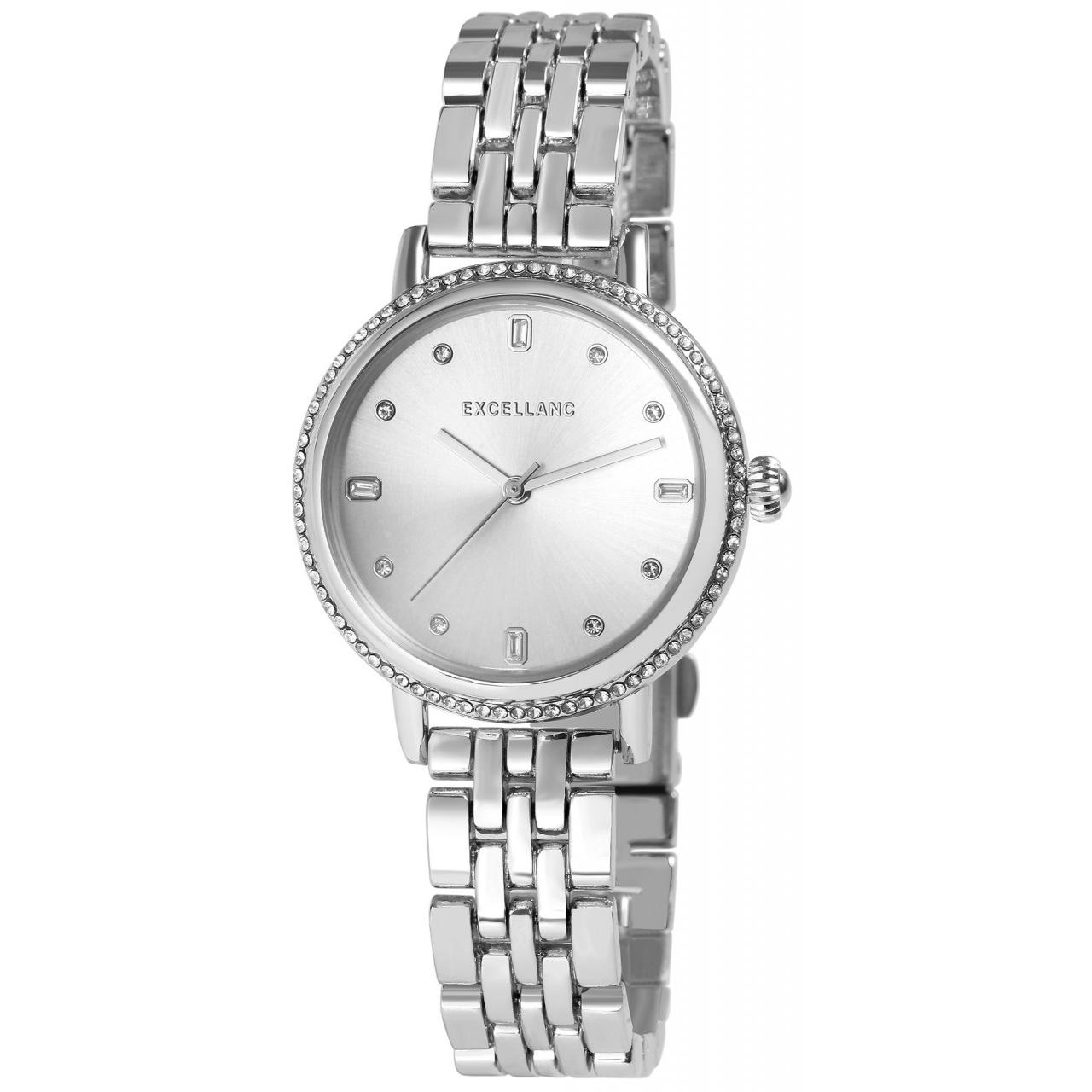 Reloj Excellanc® Mujer com Bracelete Metal e Acabamento Simili