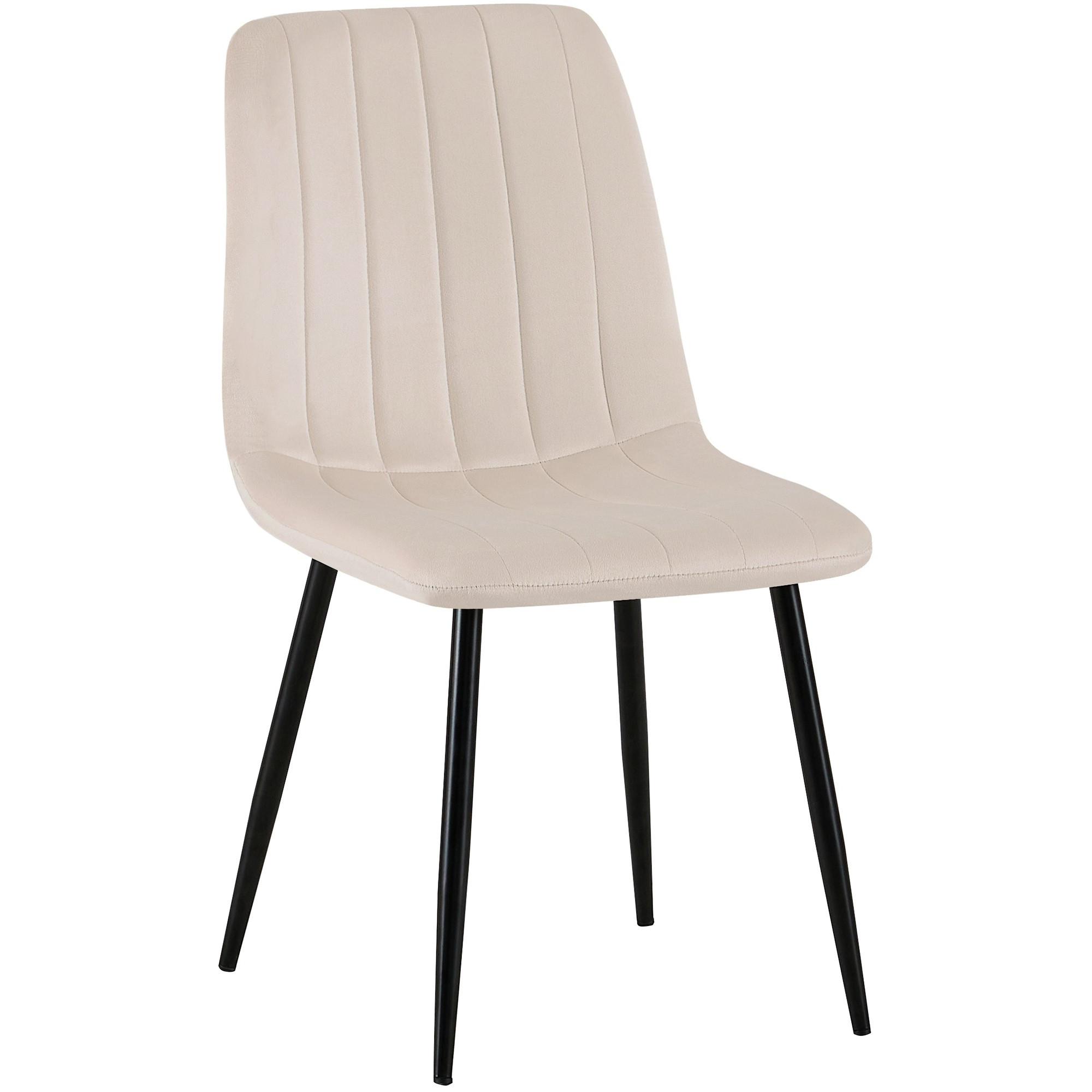Silla De Comedor Dijon Terciopelo,Crema