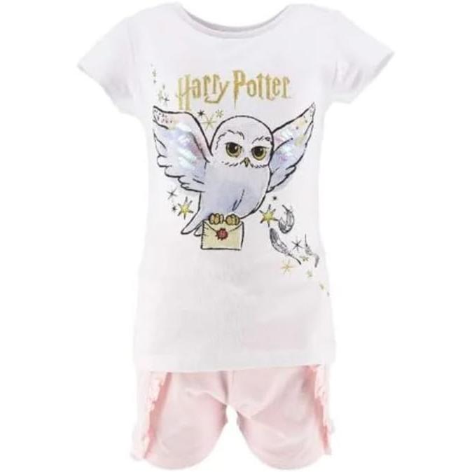 Sun City Conjunto verano dos piezas blanco Harry Potter ropa textil niñas