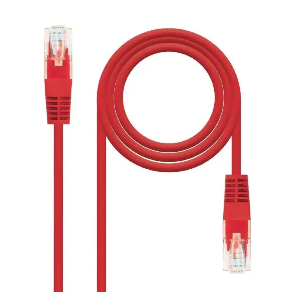 Nanocable - Cable de red RJ-45 Cat.6 UTP AWG24 de cobre 100 % OFC con certificación ISO/IEC 11801 Clase E y resistencia a llama, 0,5 m rojo