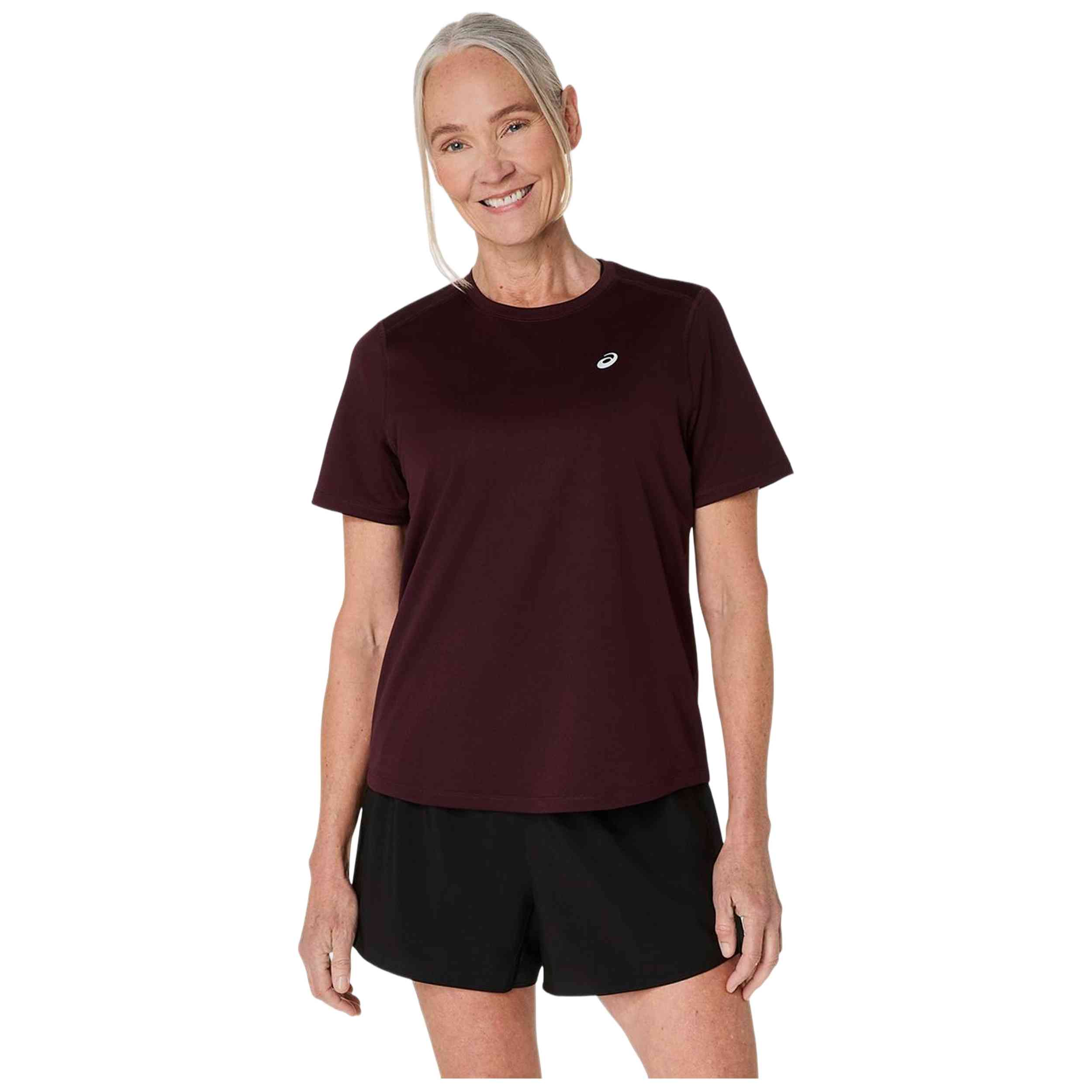 Camiseta De Manga Corta Asics modelo 2012D170-600 para Mujer en color Rojo