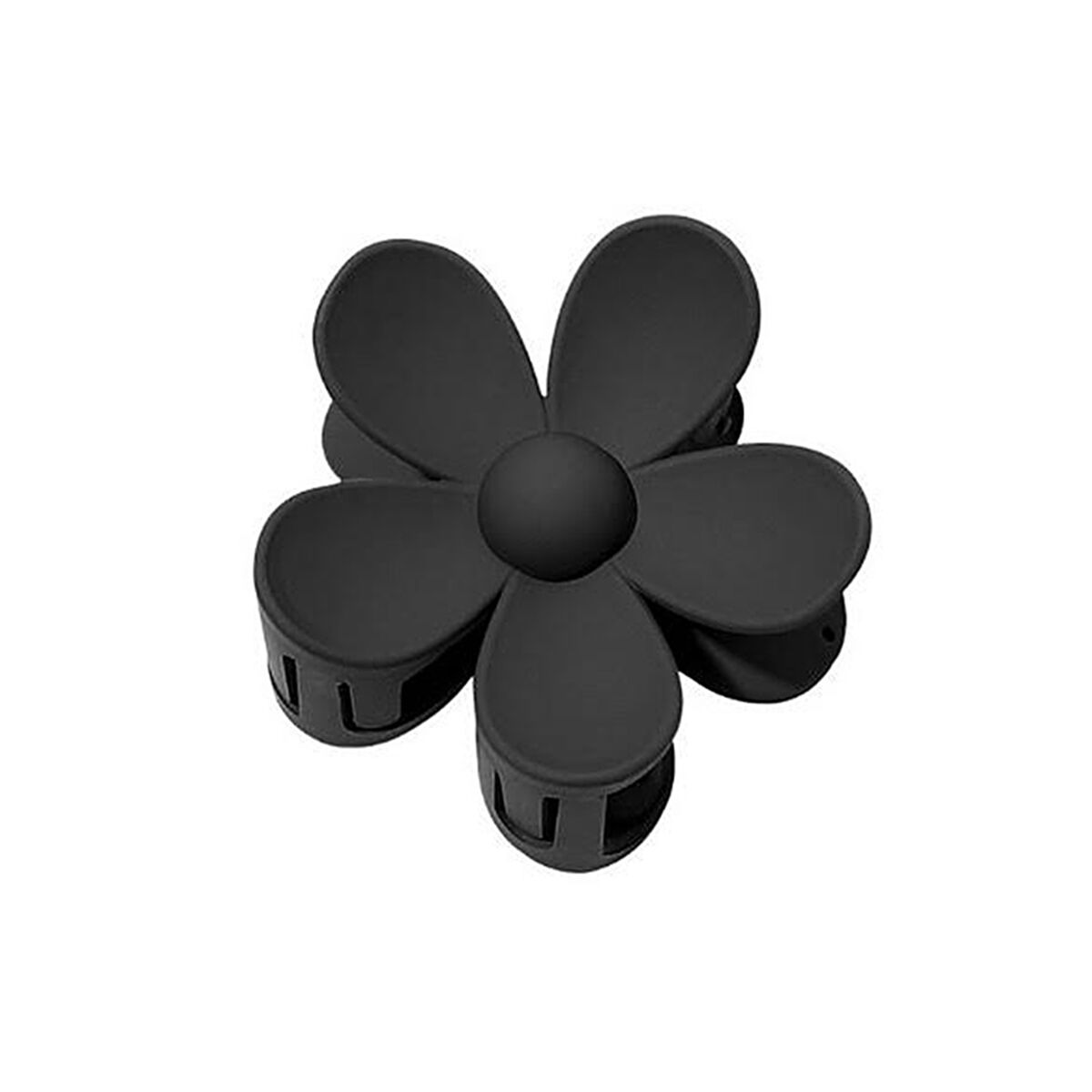 Beautifly Clip para Pelo Negro 7,5 cm Flor Material PVC Accesorio Cabello