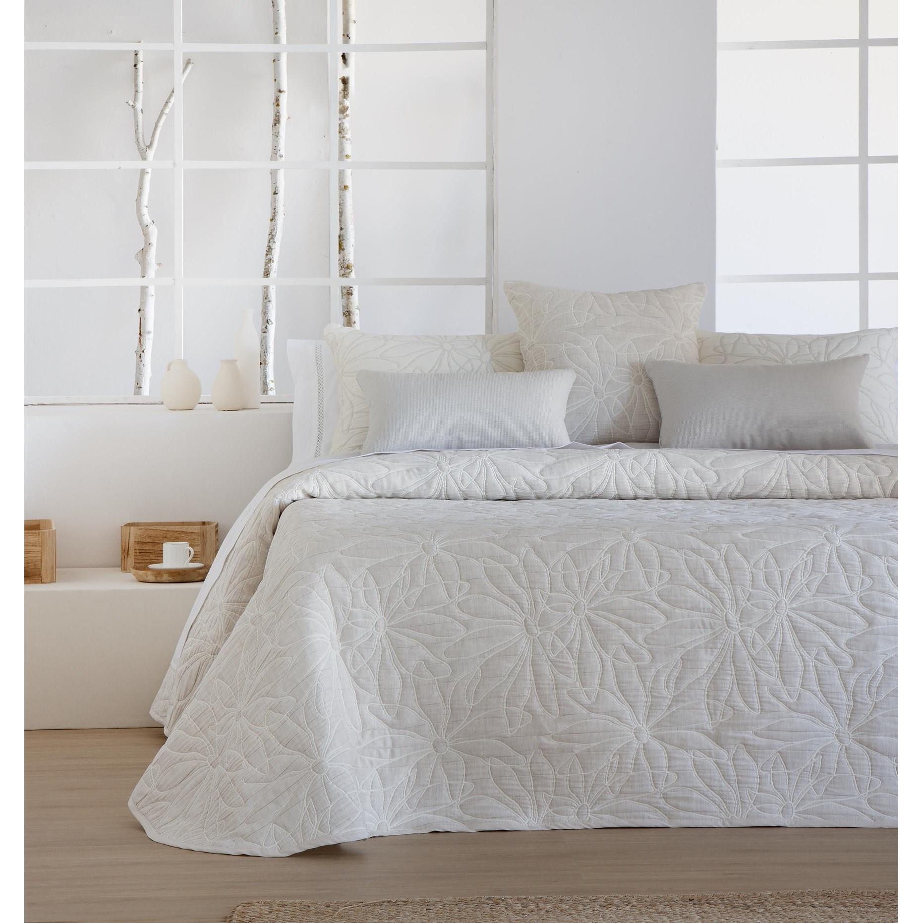 JVR - COLCHA TIPO 10 modelo NENUFAR - Tejido Jacquard Pique - Fabricado en España - Cama 90/105/135/150/160/180