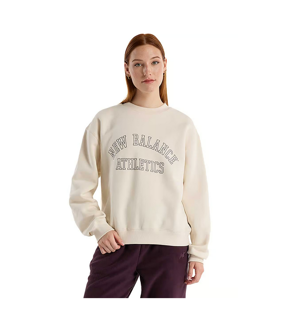 Sudadera Mujer New Balance Crw Fl Wt43516 Line Sudaderas Mujer New Balance