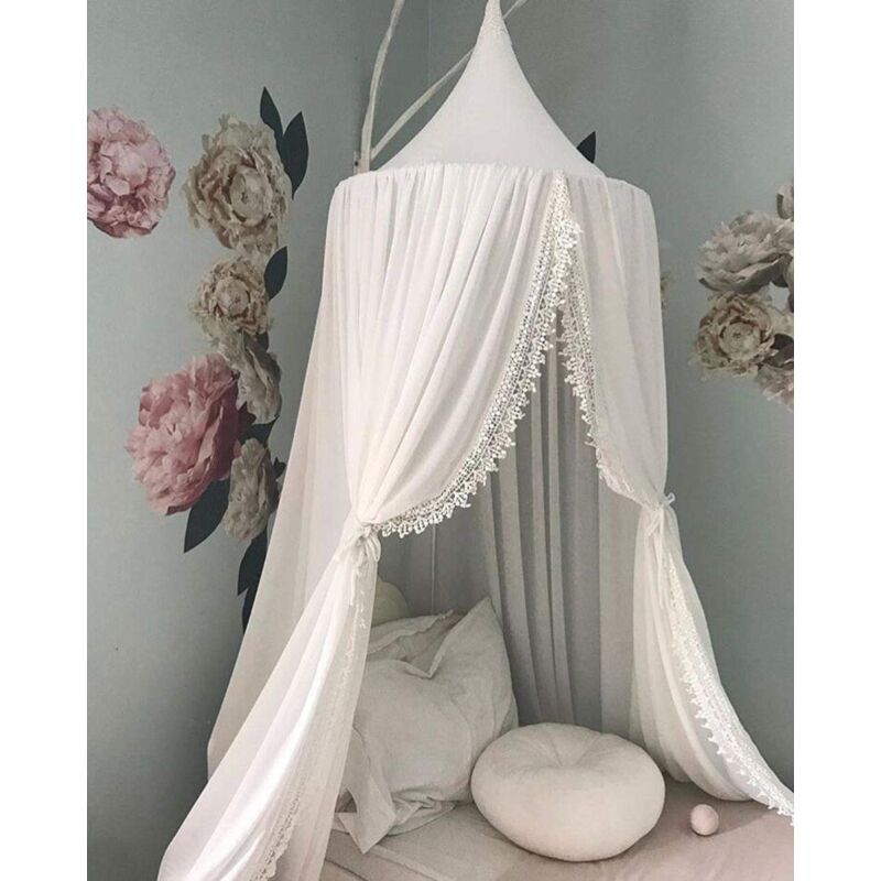 CA Dosel para cama infantil, decoración de habitación infantil, cúpula de algodón, mosquitera, tiendas de juegos de princesas, decoración de habitación para bebé