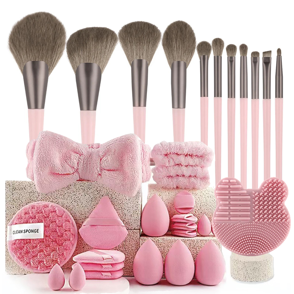 TK Set De Pinceles De Maquillaje Profesional 13/33pcs Para Piel Combinada Incluye Accesorios Cerdas Suaves Adecuado Para Principiantes