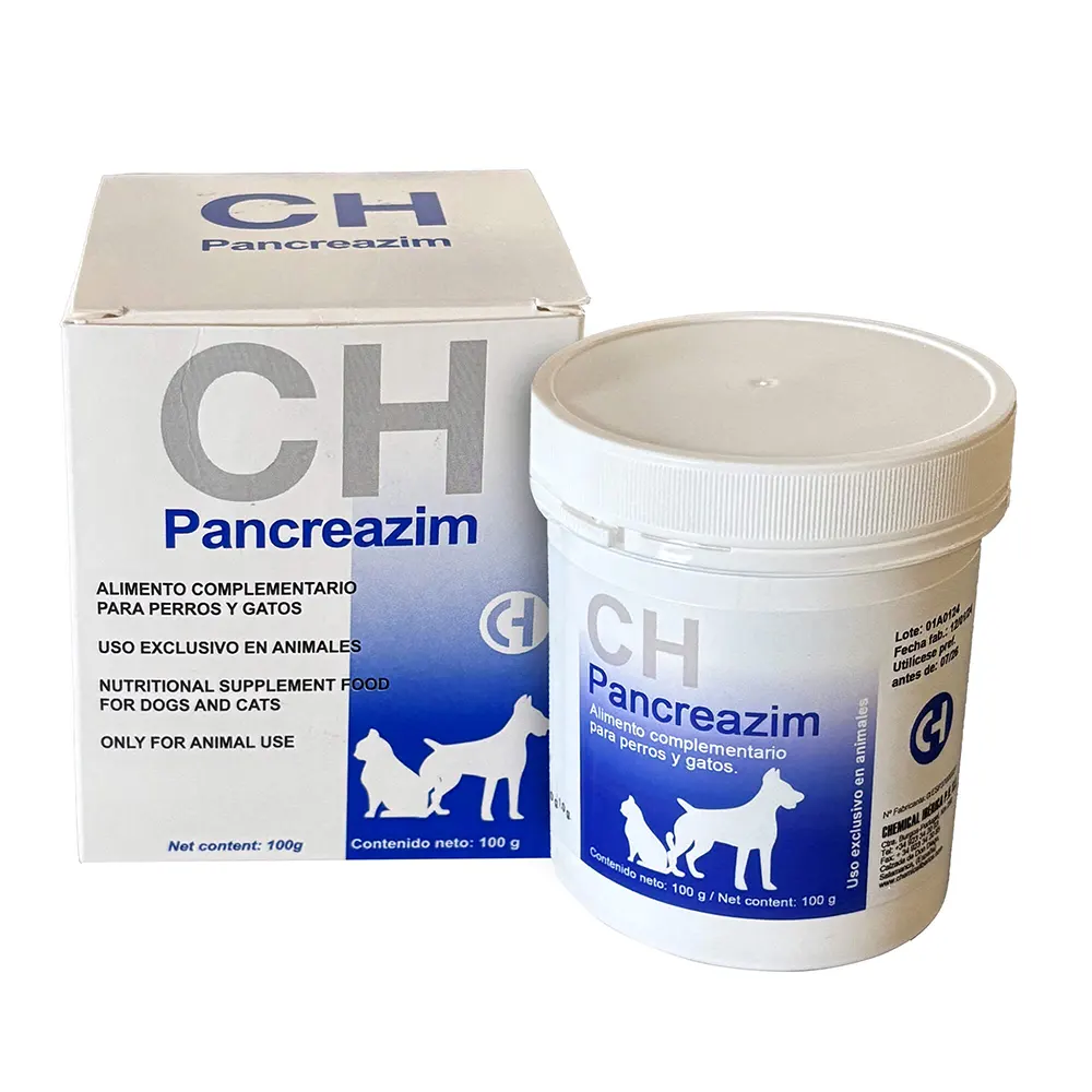 Pancreazim 100 g en polvo enzimas digestivas para perros y gatos Chemical Iberica