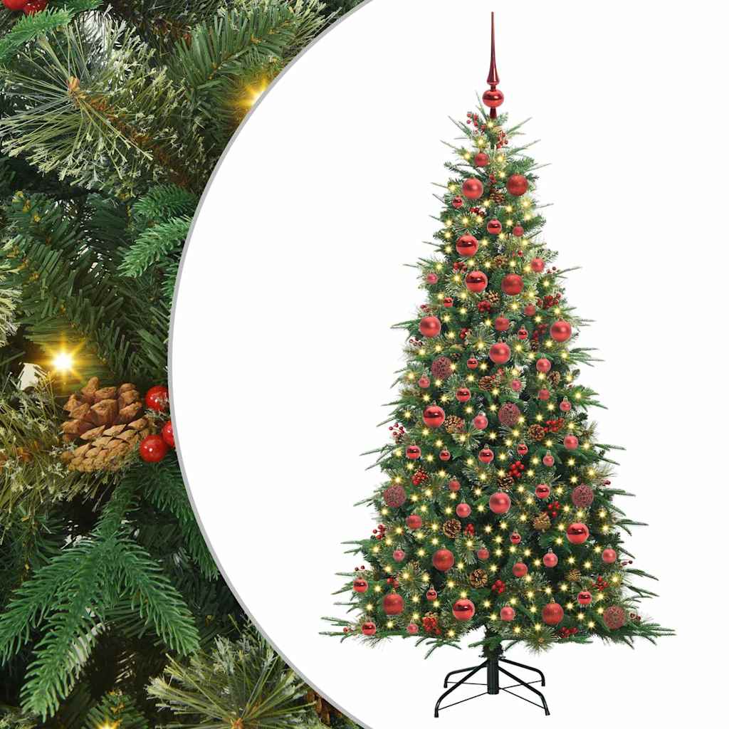 vidaXL Árbol de Navidad artificial con ramas articuladas Verde 180 cm